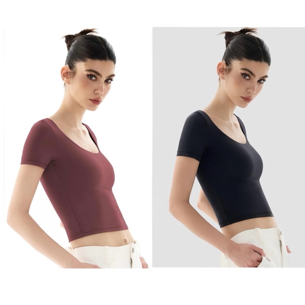 Set of Women's Scoop Neck Short Sleeve Top (like SKIMS)
